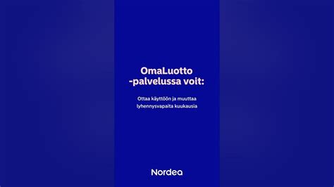 Nordea Rahoituksen OmaLuotto